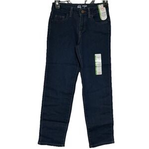 Wonder Nation Straight Leg Denim Jeans Girls Youth Size 8 Blue Adjustable Waist